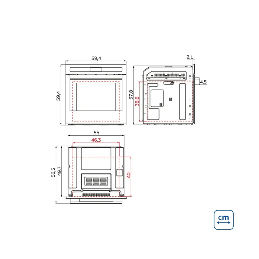 Forno Tramontina Epic T Smart 60 F13 Glass Black Series 94871221