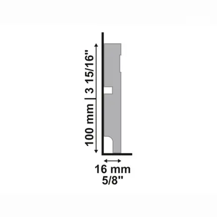 Rodapé de Poliestireno 457 Fendi 10x240cm Santa Luzia