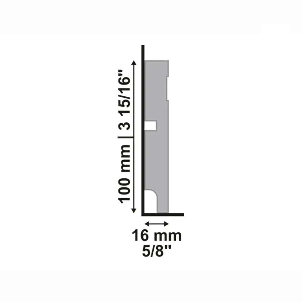 Rodapé de Poliestireno 457 Fendi 10x240cm Santa Luzia