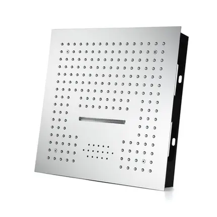 Chuveiro Multifuncional de Teto Embutido U52 Unique Spa em Inox Polido