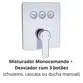Chuveiro Multifuncional de Teto Embutido U52 Unique Spa em Inox Polido