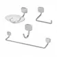 Kit Acessórios 4 Peças Fani  Ideal Cromado 58 C10