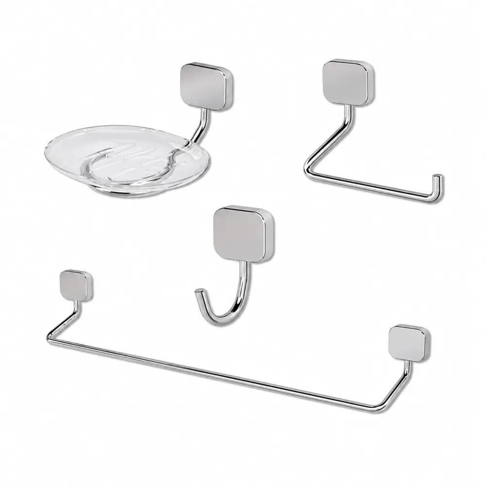 Kit Acessórios 4 Peças Fani  Ideal Cromado 58 C10