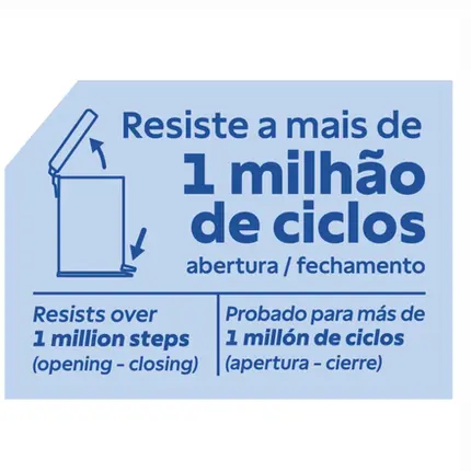 Lixeira com Pedal e Balde Interno 5L Tramontina Loop em Aço Inox Polido 94547005