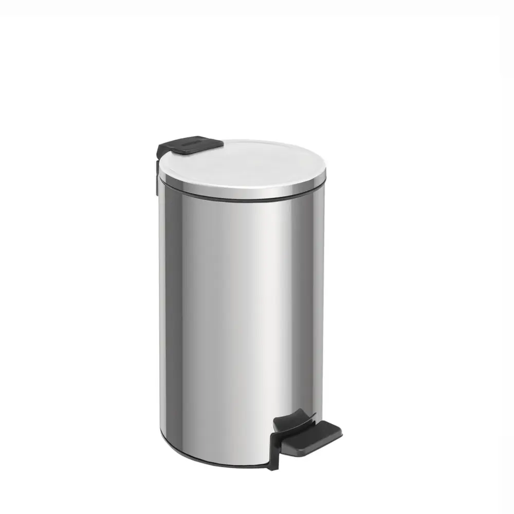 Lixeira com Pedal e Balde Interno 5L Tramontina Loop em Aço Inox Polido 94547005