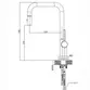 Misturador Monocomando para Cozinha Gourmet com Bica Retratil Lexxa Boolean Aço Escovado LX3388NB