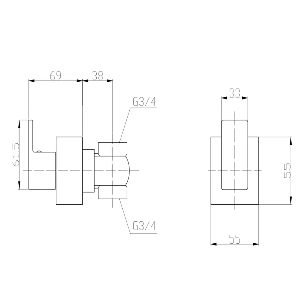 Acabamento de Registro para Base Deca e Meber 1/2" e 3/4" Lexxa Cromado LX1004