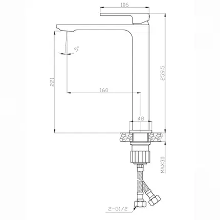 Misturador Monocomando para Banheiro Lexxa Slimt Cromado LX2292