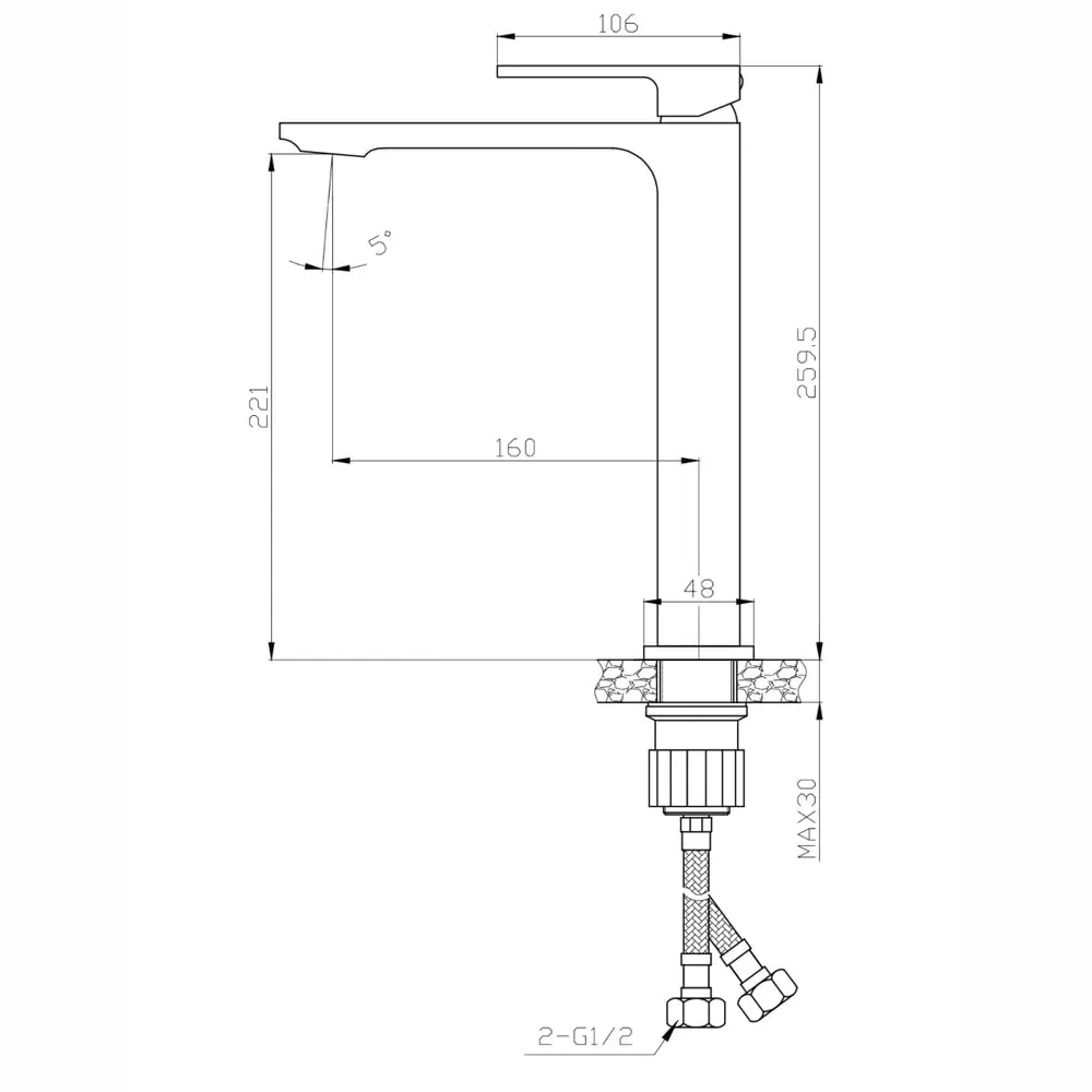 Misturador Monocomando para Banheiro Lexxa Slimt Cromado LX2292