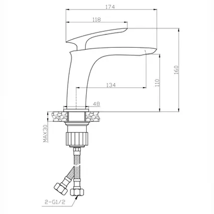 Misturador Monocomando para Banheiro Lexxa Evoq Cromado LX6116