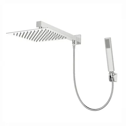 Chuveiro Quadrado Completo com Desviador Lexxa Aerial Cromado LX4107
