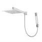 Chuveiro Quadrado Completo com Desviador Lexxa Aerial Cromado LX4107