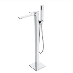 Misturador de Piso para Banheiras de Imersão com Ducha Lexxa Floor Cromado LX2290