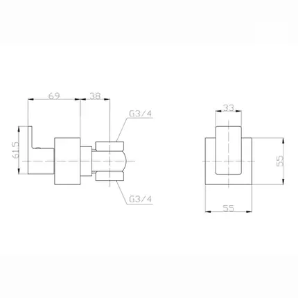 Acabamento de Registro para Base Deca e Meber 1/2" e 3/4" Lexxa Dourado LX1004G