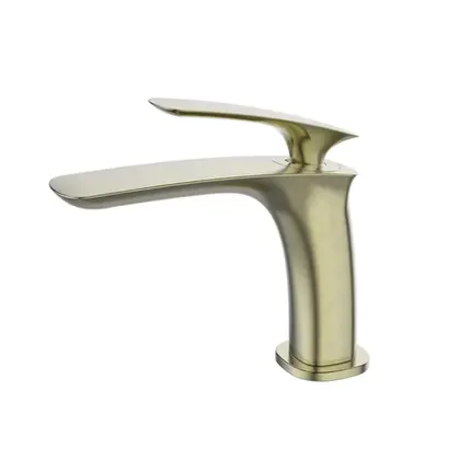 Misturador de Mesa Bica Baixa Lexxa Evoq Ouro Escovado LX6116OE