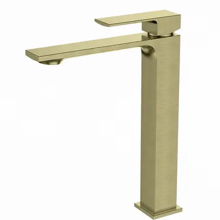 Misturador de Mesa Bica Alta para Banheiro Lexxa Slimt Ouro Escovado LX2292OE