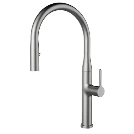 Misturador para cozinha Gourmet com Bica Retratil Lexxa Laris Aço Escovado LX10101NB