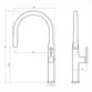 Misturador para cozinha Gourmet com Bica Retratil Lexxa Laris Aço Escovado LX10101NB
