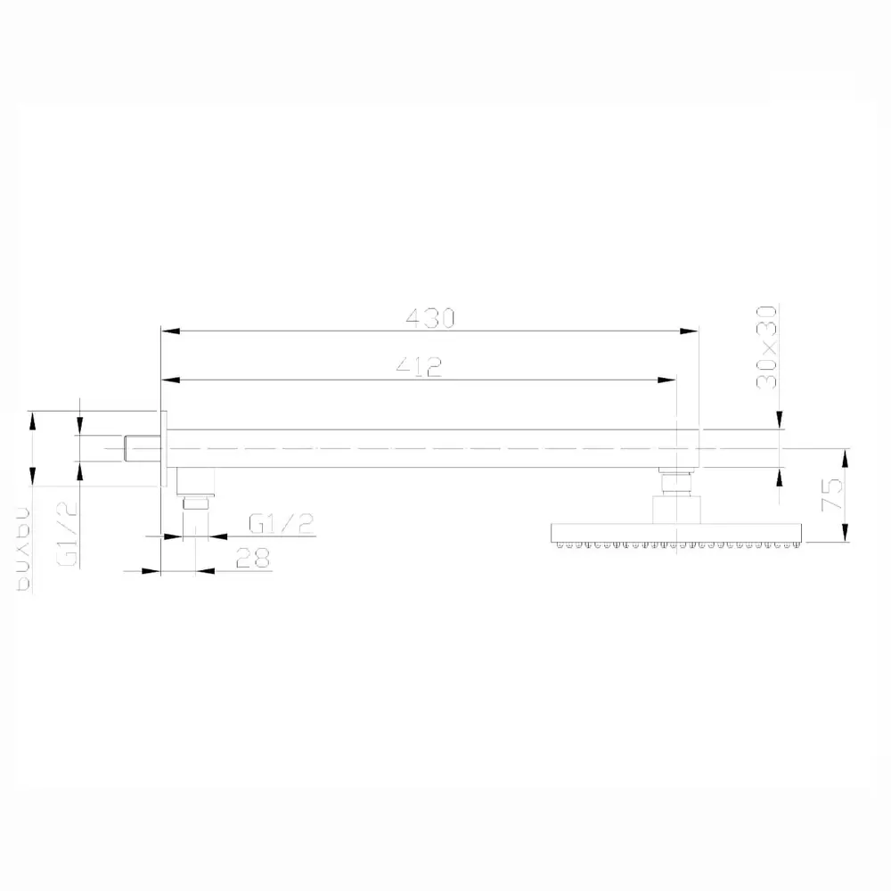 Chuveiro Quadrado Completo com Desviador Lexxa Aerial Black Matte LX4107B