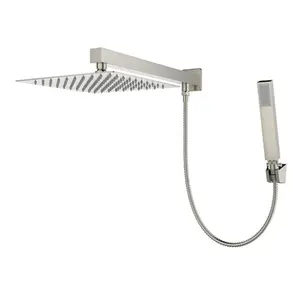 Chuveiro Quadrado Completo com Desviador Lexxa Aerial Light Grafite LX4107LGF
