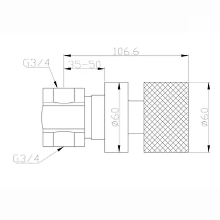 Acabamento para Base de Registro Pressão e Gaveta 1/2" e 3/4" Base Deca e Meber Lexxa Ouro Escovado LX1401E