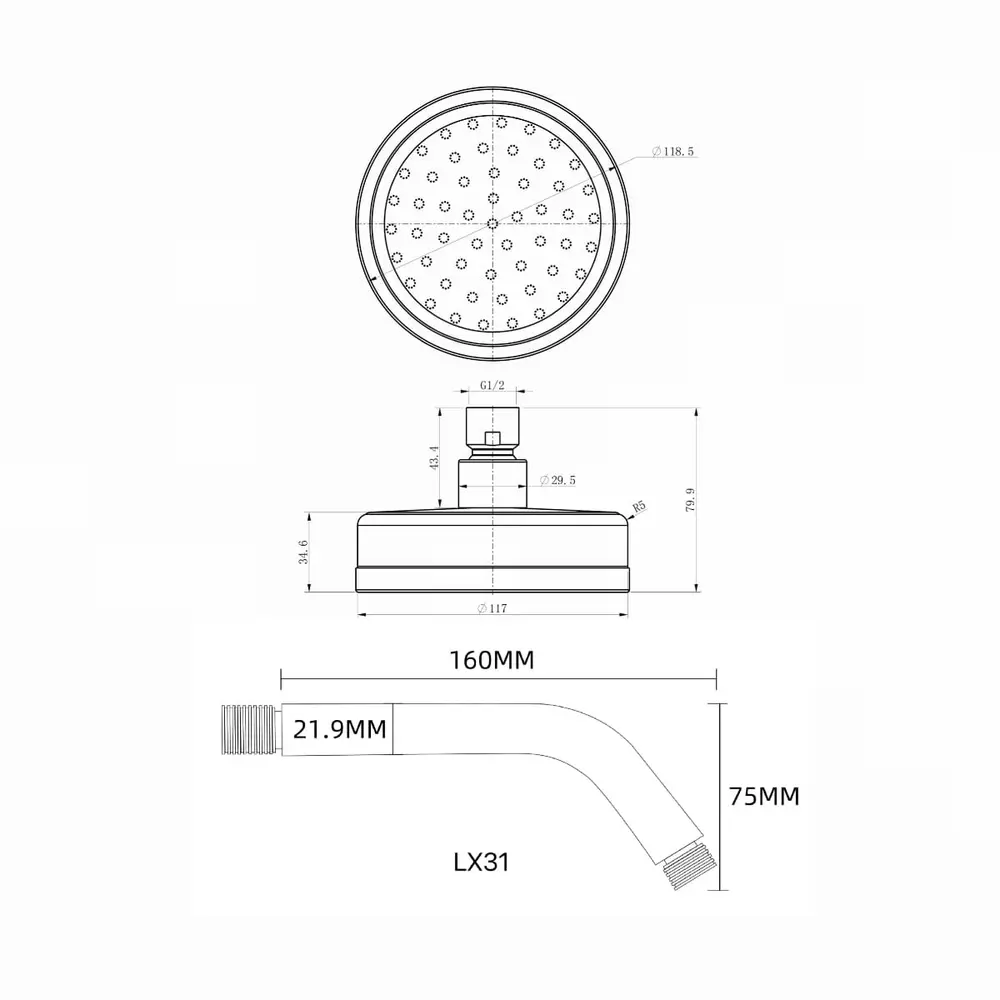 Ducha Lexxa Soft Shower Cromado LX31
