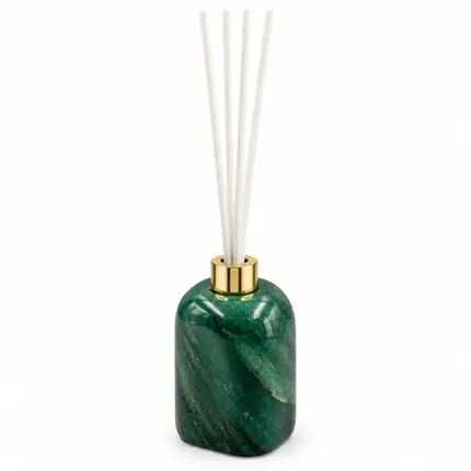 Kit para Banheiro 3 Peças em Quartzo Verde Natural Polido - Dourado