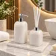 Kit para Banheiro 3 Peças em Quartzo Branco Natural Polido - Cromado