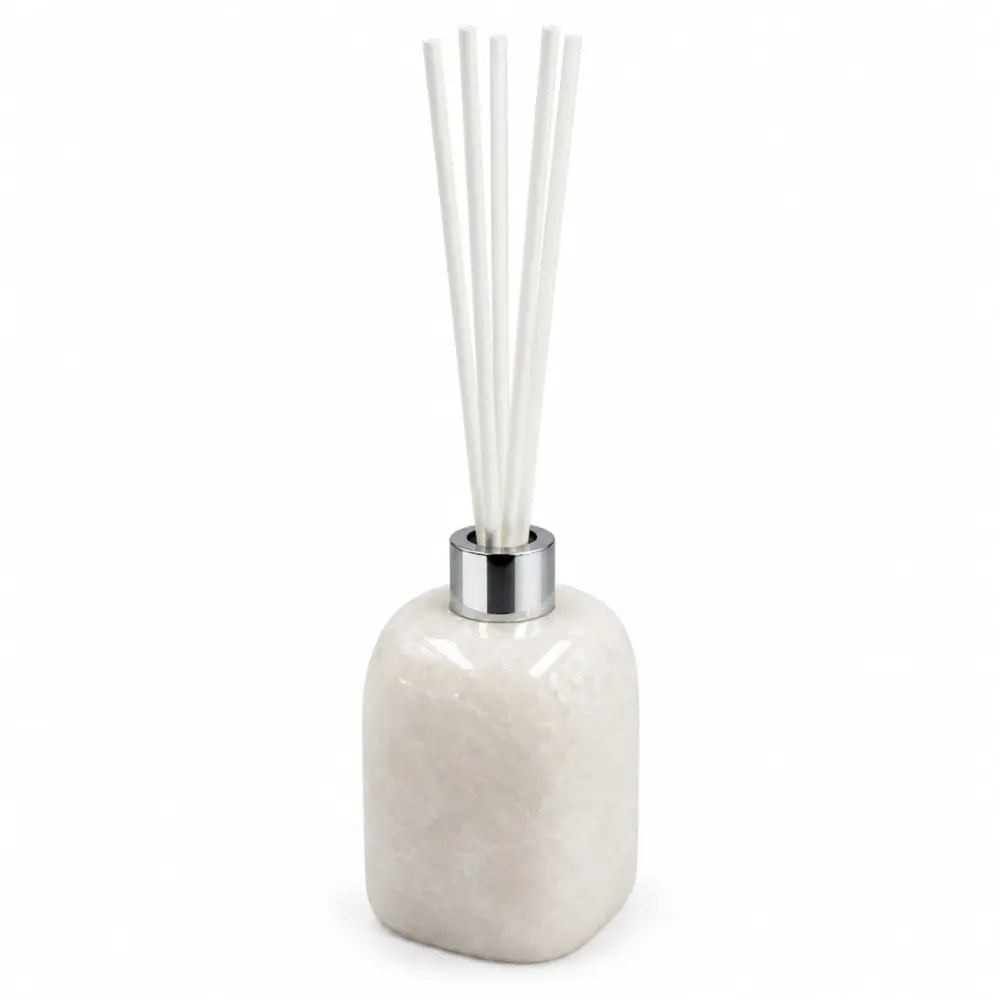 Kit para Banheiro 3 Peças em Quartzo Branco Natural Polido - Cromado