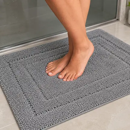 Tapete Golden 50x80cm Antiderrapante Cinza Gelo Vizapi