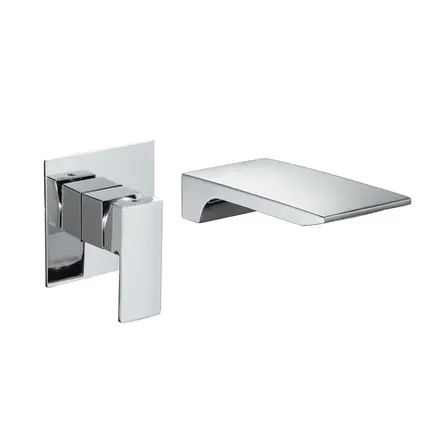 Misturador de Parede Cascata Unique Spa Flat Cromado