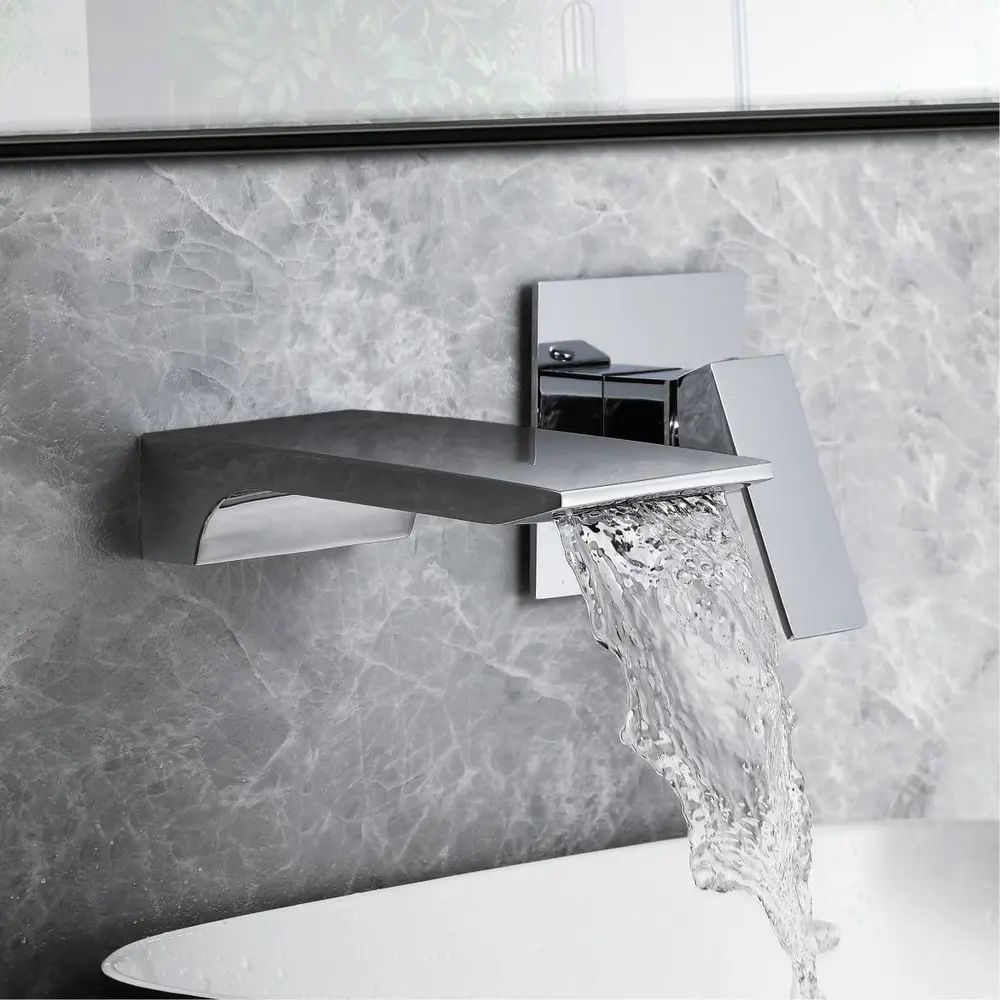 Misturador de Parede Cascata Unique Spa Flat Cromado