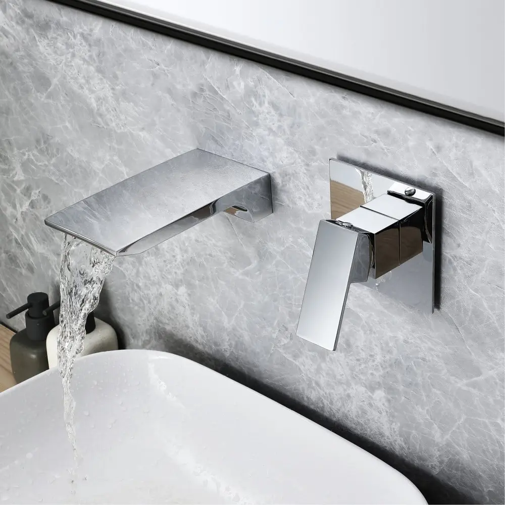 Misturador de Parede Cascata Unique Spa Flat Cromado