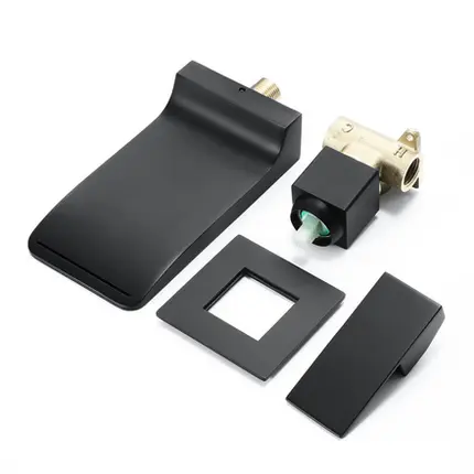 Misturador de Parede Cascata Unique Spa Flat Black Matte