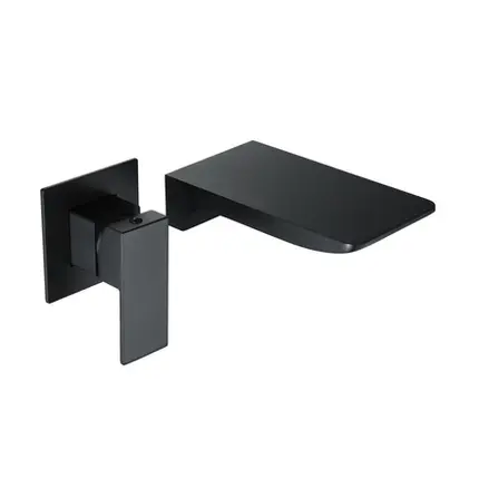 Misturador de Parede Cascata Unique Spa Flat Black Matte