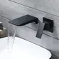 Misturador de Parede Cascata Unique Spa Flat Black Matte