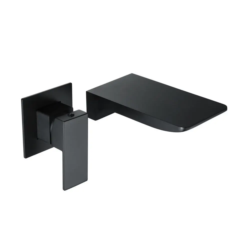 Misturador de Parede Cascata Unique Spa Flat Black Matte