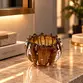 Cachepot Decorativo em Cristal Murano Liceu Bronzita