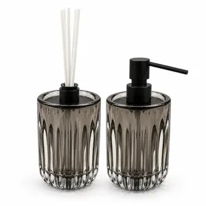 Kit 2 Peças em Cristal Murano Sorento Quartzo Fumê