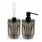 Kit 2 Peças em Cristal Murano Sorento Quartzo Fumê