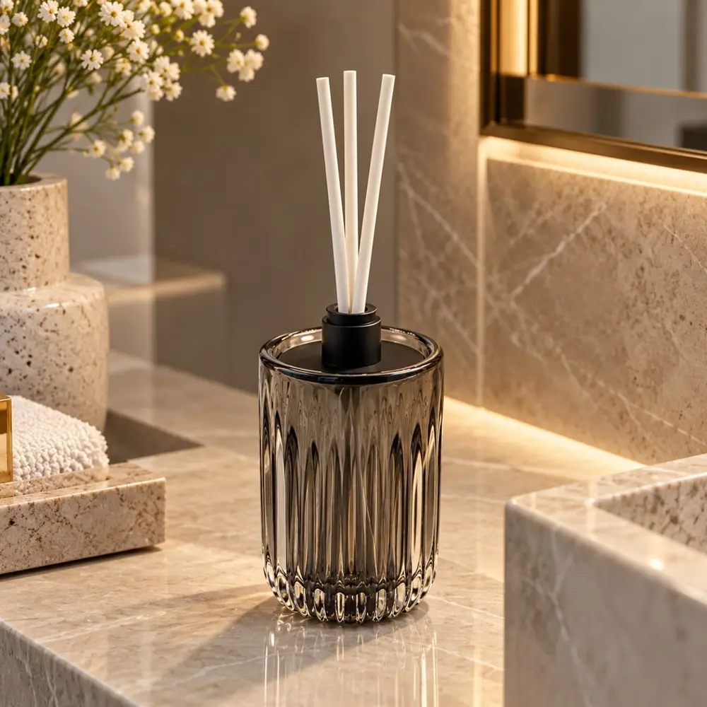 Kit 2 Peças em Cristal Murano Sorento Quartzo Fumê