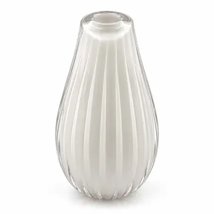 Vaso Decorativo em Cristal Murano Rire Quartzo Pérola