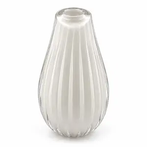 Vaso Decorativo em Cristal Murano Rire Quartzo Pérola