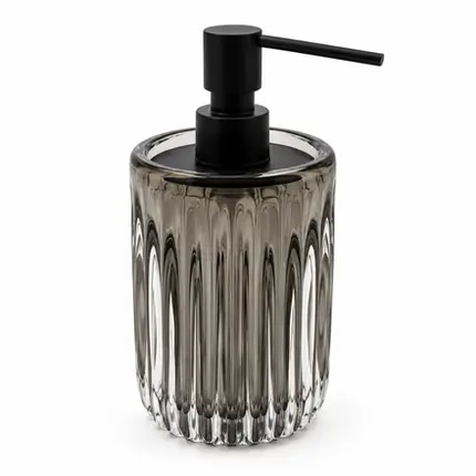 Saboneteira Líquida em Cristal Murano Sorento Quartzo Fumê