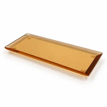 Bandeja Slim 12x28cm em Resina Mel