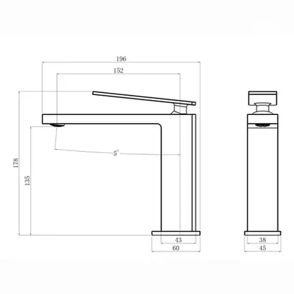 Misturador Bica Baixa para Banheiro Lexxa Plate Ouro Escovado LX3396OE