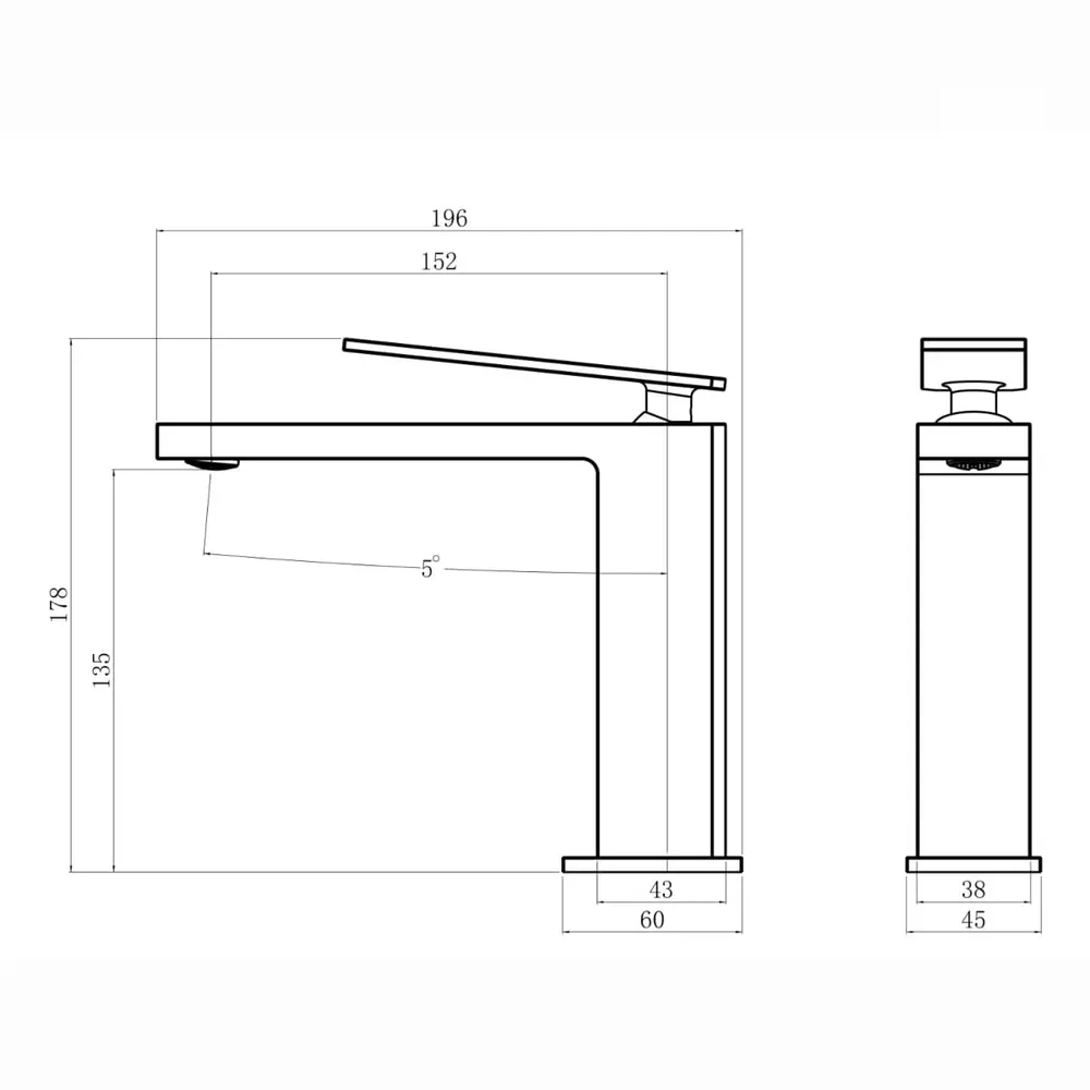 Misturador Bica Baixa para Banheiro Lexxa Plate Ouro Escovado LX3396OE